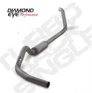 Diamond Eye Performance K4319S Diamond Eye KIT 4in Turbo Back SGL SS: 00-03 fits FORD 7.3L F250/F350