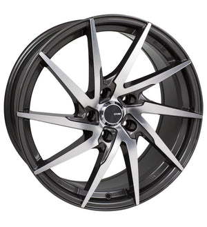 Enkei 500-880-3140GMM PW10 18x8 5x108 40mm Offset 72.6mm Bore Gunmetal Wheel w/ Machined Spokes Wheel