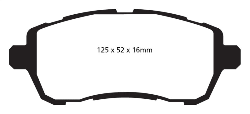 EBC DP22002 10+ fits Ford Fiesta 1.6 (FOR NON-ST/NON-TURBO) Greenstuff Front Brake Pads