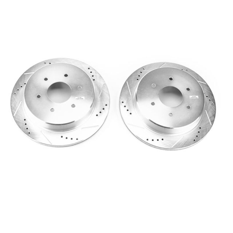 PowerStop fits Nissan 17-18 Titan Rear Evolution Drilled & Slotted Rotors - Pair