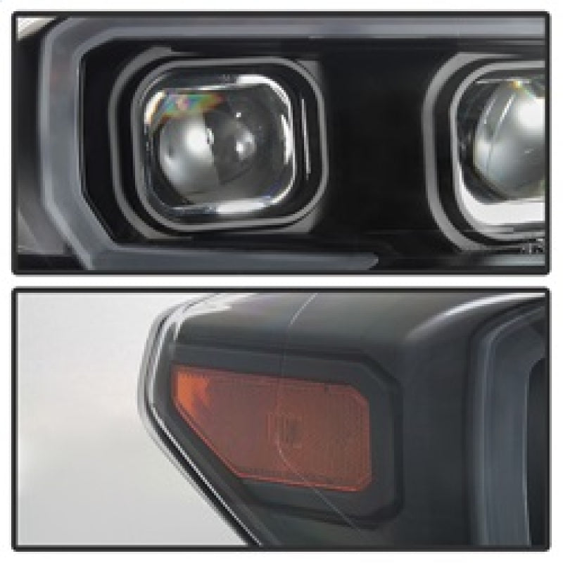xTune 9039256 fits Toyota Tacoma 16-18 DRL Light Bar Projector Headlights - Bla
