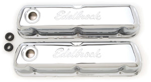Edelbrock 4460 Valve Cover Signature Series fits Ford 260-289-302-351W CI V8 Chrome