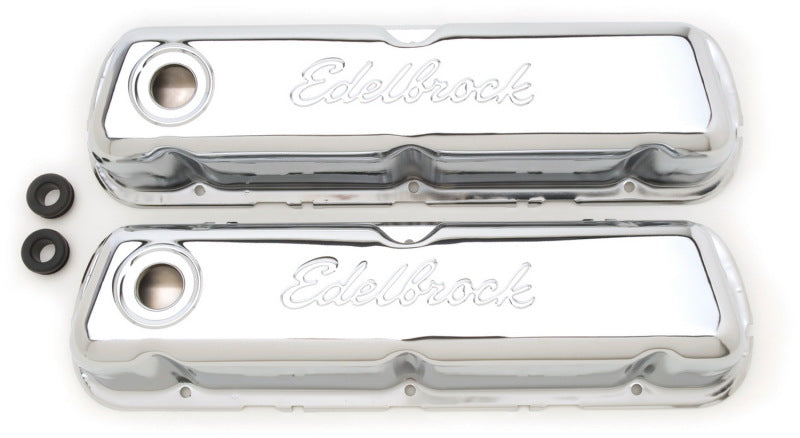 Edelbrock 4460 Valve Cover Signature Series fits Ford 260-289-302-351W CI V8 Chrome
