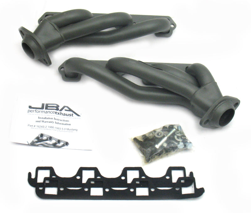 JBA 1624S-2JT fits Ford 86-93 Mustang 5.0L SBF 1-5/8in Primary Ti Ctd Cat4Ward Header