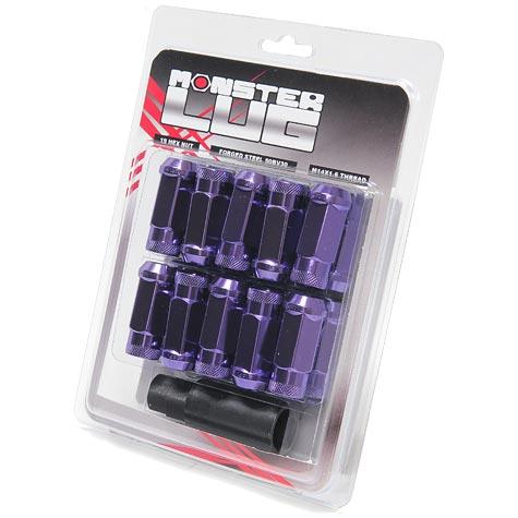 Wheel Mate 33006L Monster Open End Lug Nut Set of 20 - Purple 14x1.50