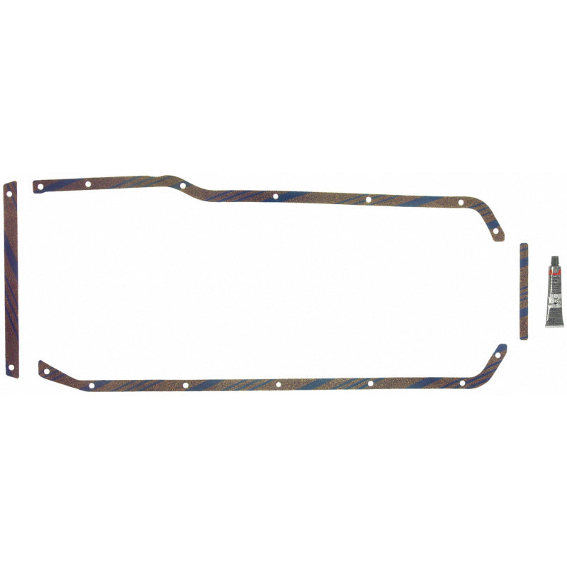 Fel-Pro OS30462C fits Chevrolet C10 OS 30462 C Engine Oil Pan Gasket Set Blue Stripe cork-rubber