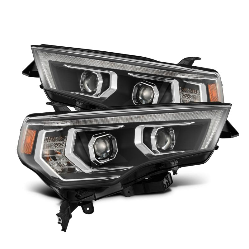 AlphaRex 880814 fits Toyota 14-22 4Runner PRO-Series Projector Headlights Black w/Seq. Sig. + DRL