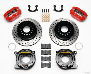 Wilwood 140-13206-DR fits Dynapro Dust-Boot P/S Park Brake Kit Drilled Red Smal