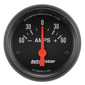 AutoMeter 2644 Autometer Ammeter 52mm 60A Electric Z-Series Gauge