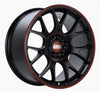 BBS CH139NE CH-R Nurburgring Edition 18x8.5 5x112 ET47 Satin Black/Red Lip Wheel - 82mm PFS/Clip Req.