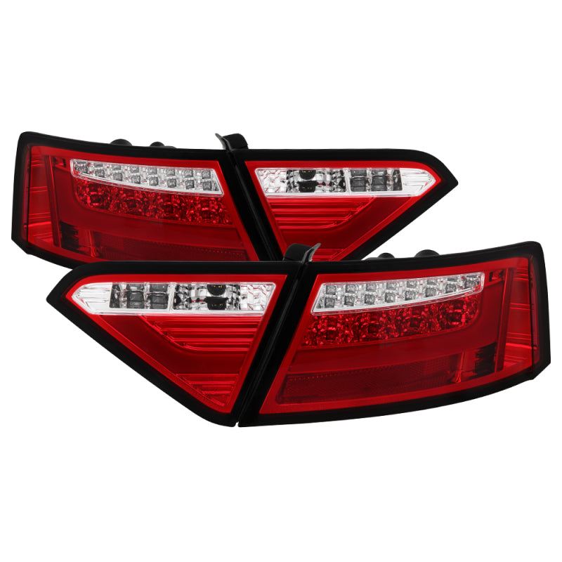 Spyder 5083258 fits Audi 08-12 A5 LED Tail Lights - Red Clear ALT-YD-AA508V2-LE