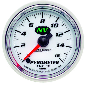 AutoMeter 7344 Autometer Pyrometer NV 52.4mm 0-1600 Deg F Advanced Digital Stepper Motor Pyrometer Gauge