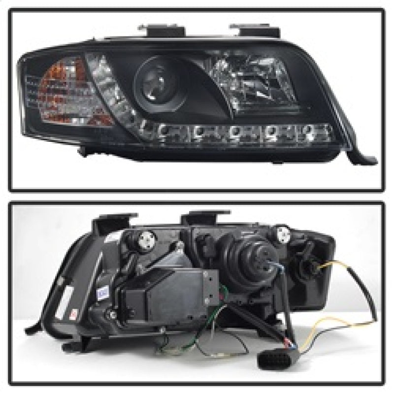 Spyder 5008657 fits Audi 02-04 A6 Projector Headlights Halogen Model Only - DRL