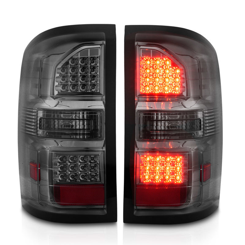 ANZO 311398 2018 fits GMC 14-20 Sierra LED Tail Lights Black Housing Smoke Lens