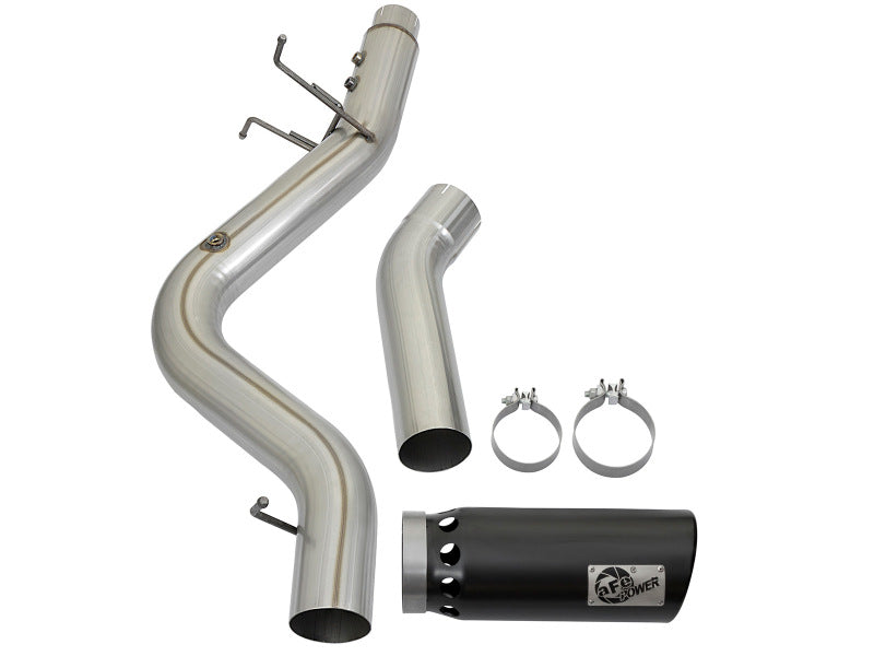 AFE 49-44085-B BORE HD 5in 409-SS DPF-Back Exhaust w/Black Tip 2017 fits GM Dur