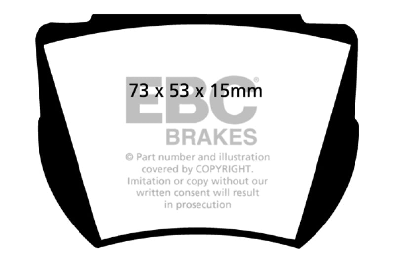 EBC DP2141 fits Aston Martin 59-65 DB4 3.7 Convertible Greenstuff Rear Brake Pads