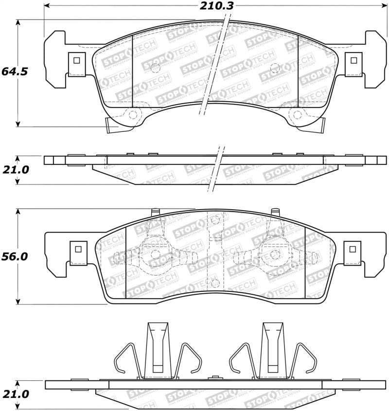 Stoptech 308.0934 Street Brake Pads