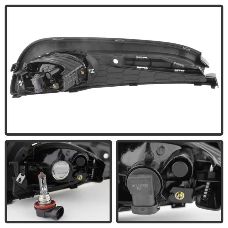 Spyder 5077745 fits Honda 13-20 Civic 2014 4dr OEM Fog Light W/Switch Clear FL-