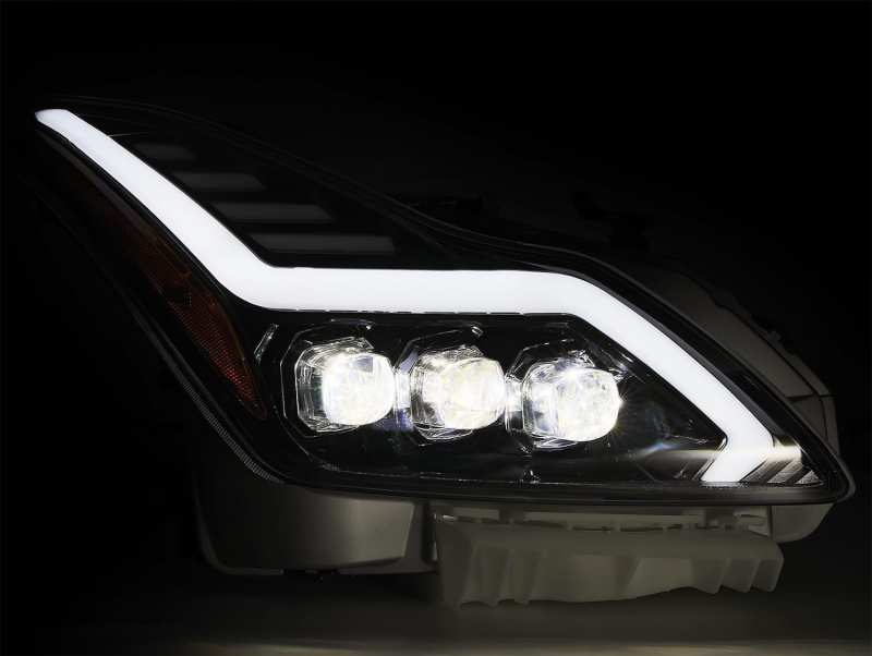 AlphaRex 881984 fits Infiniti 08-13 G37 NOVA LED Proj Headlights Chrome w/ Activ Light/Seq Signal/DRL