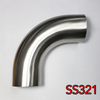 Stainless Bros 701-05056-4150 2in SS321 1.50in Diameter 1D / 3in CLR 16 Gauge 90