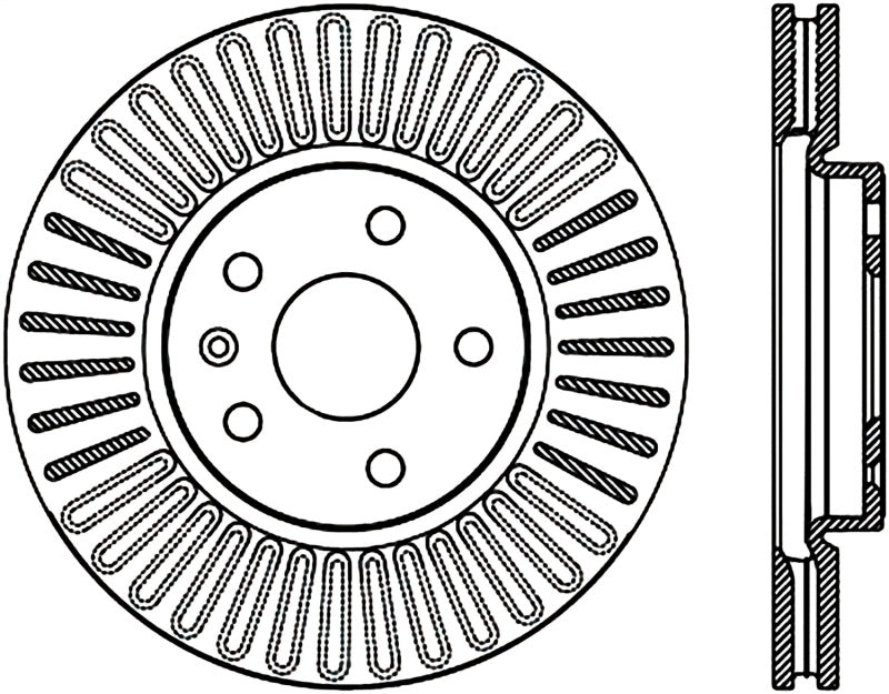Stoptech 127.62120CL 10-15 Chevy Camaro Sport Cryo-Treated Cross Drilled & Slotted Rotor - Front Left