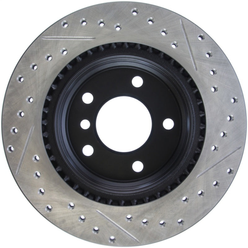 Stoptech 127.34078R 06 BMW 325 / 07-09 BMW 328 Slotted & Drilled Right Rear Rotor
