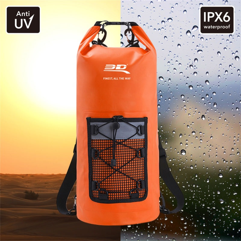 3D 6117-21 MAXpider Roll-Top Dry Bag Backpack - Orange