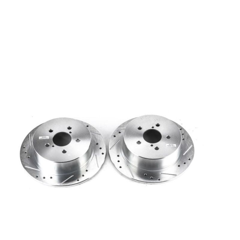 PowerStop fits Subaru 05-09 Legacy Rear Evolution Drilled & Slotted Rotors -