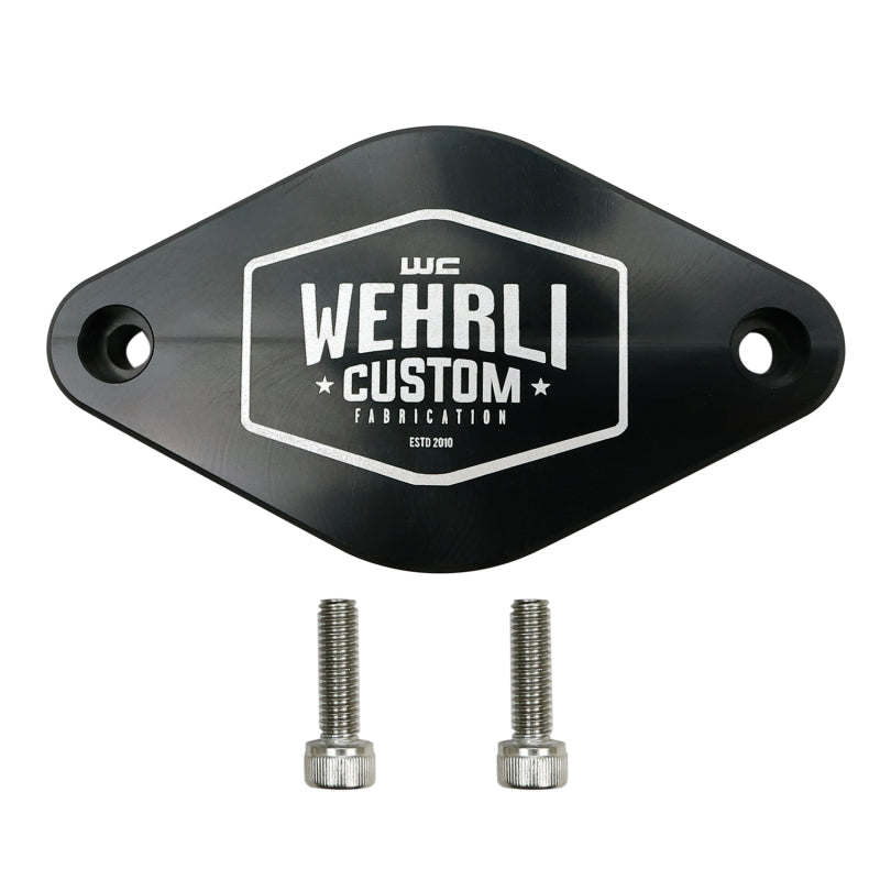 Wehrli WCF100096 fits Chevrolet 11-16 6.6L LML Duramax Turbo Resonator Billet Block Off Plate