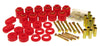 Prothane 1-114 fits Jeep 97-01 TJ 1in Lift Body Mount Kit - Red
