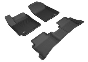 3D MAXpider 2018-2020 fits Hyundai Accent Sedan Kagu 2nd Row Floormats - Black