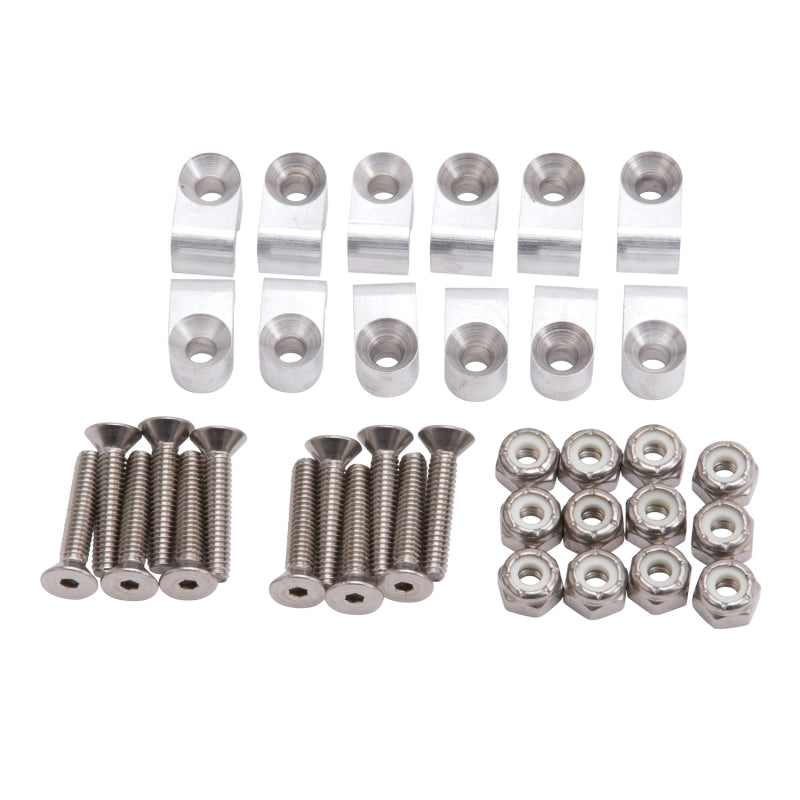Russell 654020 Performance Billet 3/16in Tubing Clamp Natural Finish (12 pcs.)