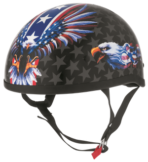 Bikers Choice 646988 Skid Lids Flame Eagle Original Helmet - Medium