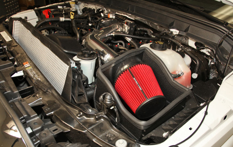 Spectre 9001 11-14 fits Ford F250/350 V8-6.2L F/I Air Intake Kit - Polished w/Red Filter