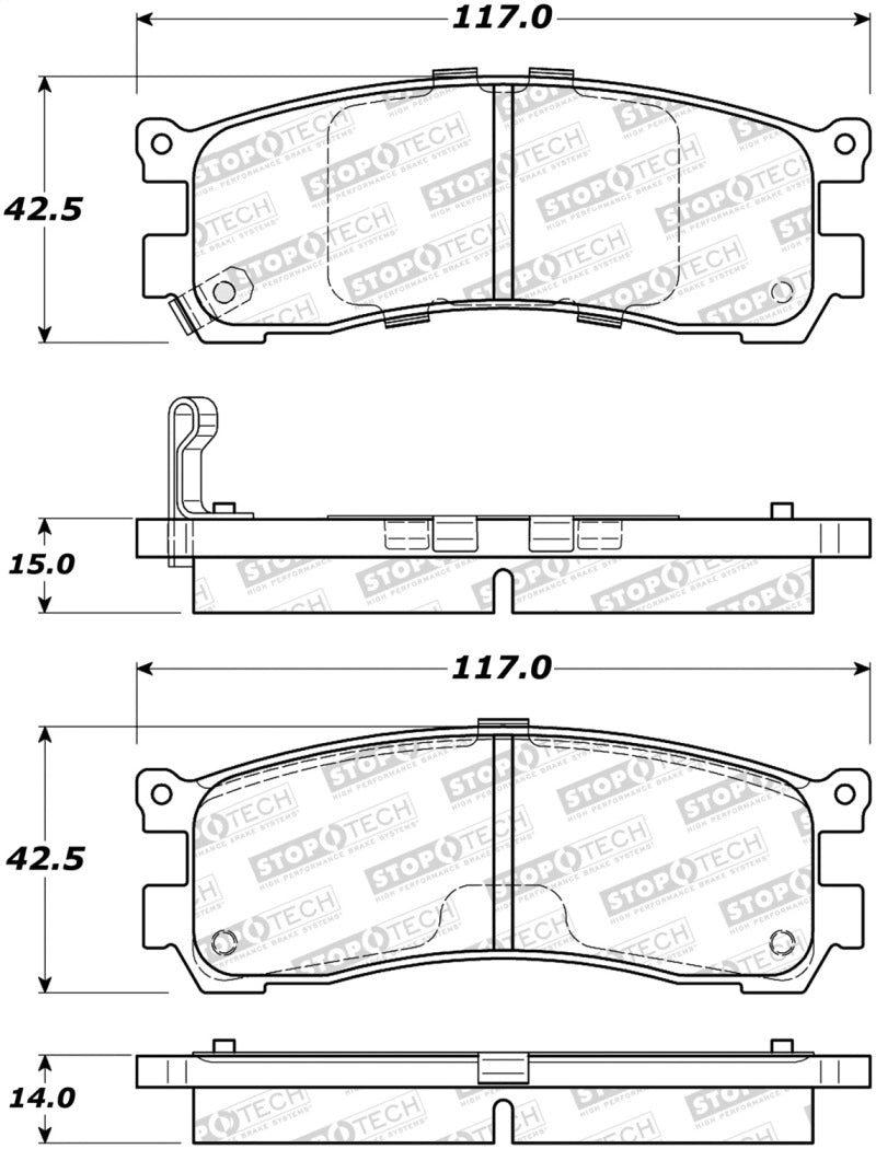 Stoptech 308.0553 Street Brake Pads - Front