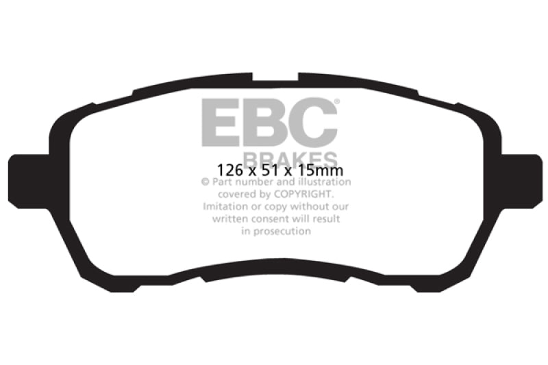 EBC DP22003 10+ fits Mazda 2 1.5 Greenstuff Front Brake Pads