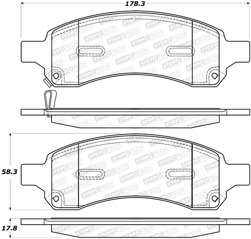 StopTech 308.1169 Street Brake Pads