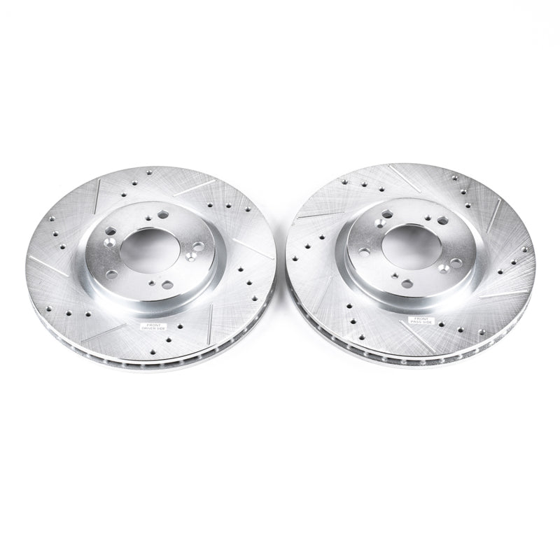 PowerStop fits Honda 00-09 S2000 Front Evolution Drilled & Slotted Rotors - Pair