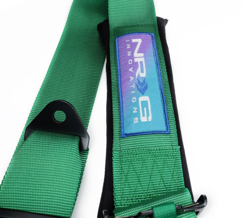 NRG SBH-B6PCGN 5PT 3in. Seat Belt Harness / Cam Lock - Green