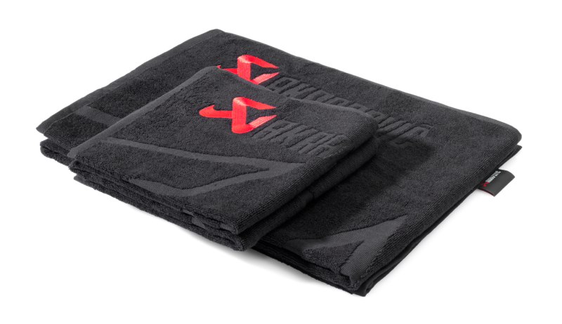 Akrapovic 802310 Towel Set - Black w/ Red Logo