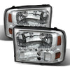 9026171 Xtune fits Ford 99-04 F250 F350 Super Duty 1Pc Headlights w/ LED Chrom