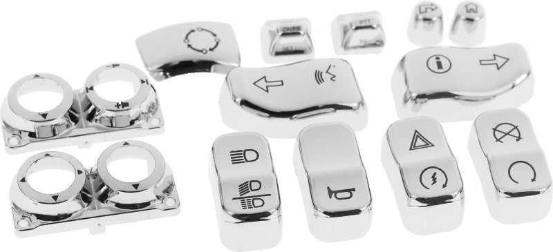Bikers Choice 483319 16-18 FLHTK/L Chrome Switch Cap Kit