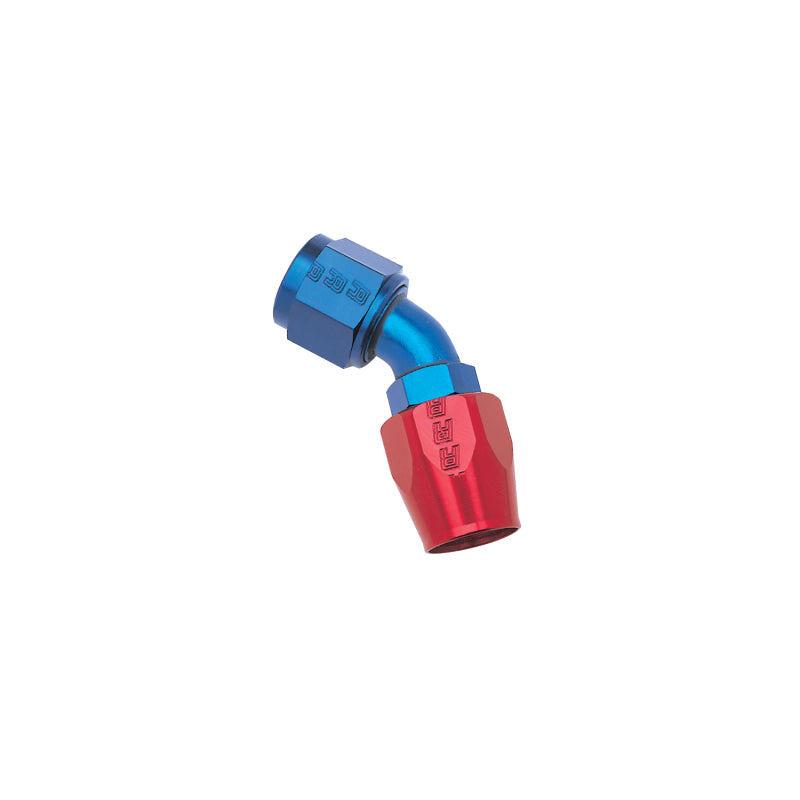 Russell 610090 Performance -6 AN Red/Blue 45 Degree Full Flow Hose End