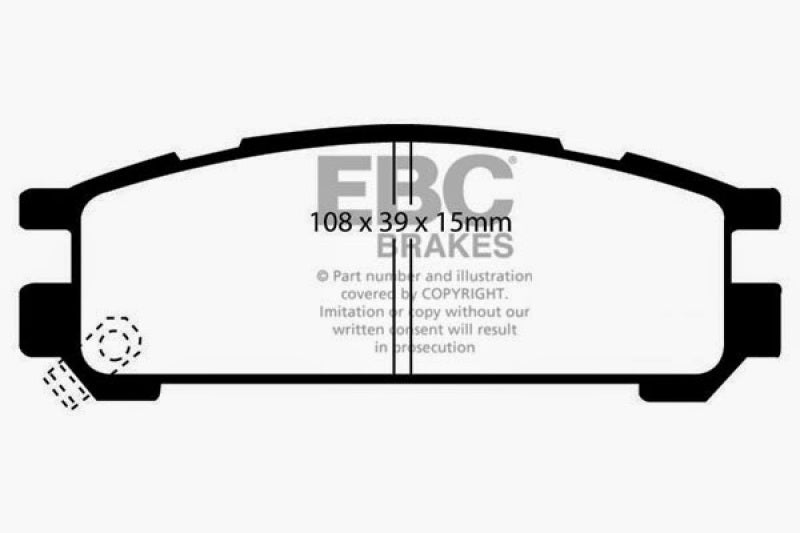 EBC DP2821 fits Subaru 93-96 Impreza 1.8 Greenstuff Rear Brake Pads