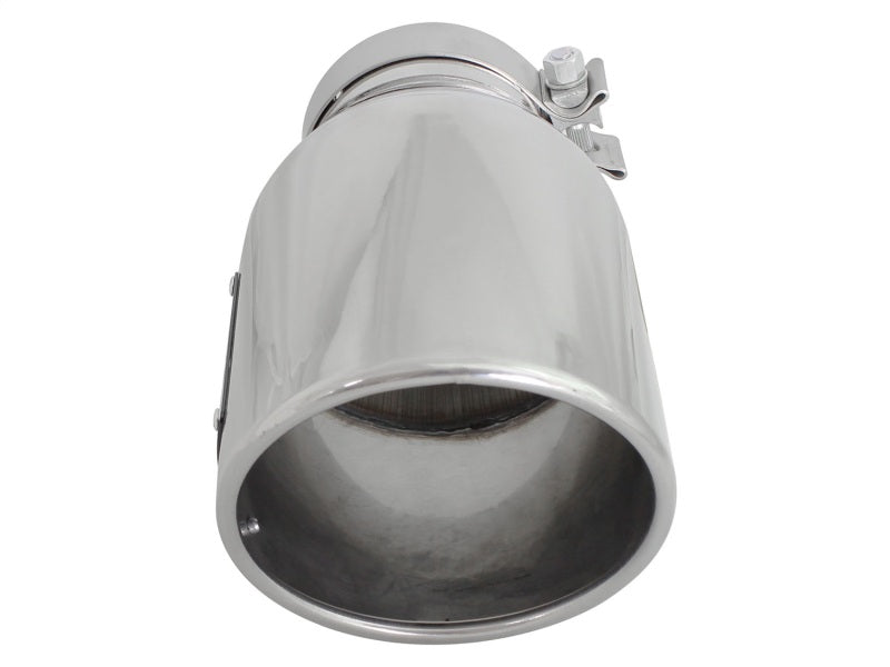 AFE 49T40601-P12 orce-XP 304 SS Right Side Single Wall Polished Exhaust Tip 4in