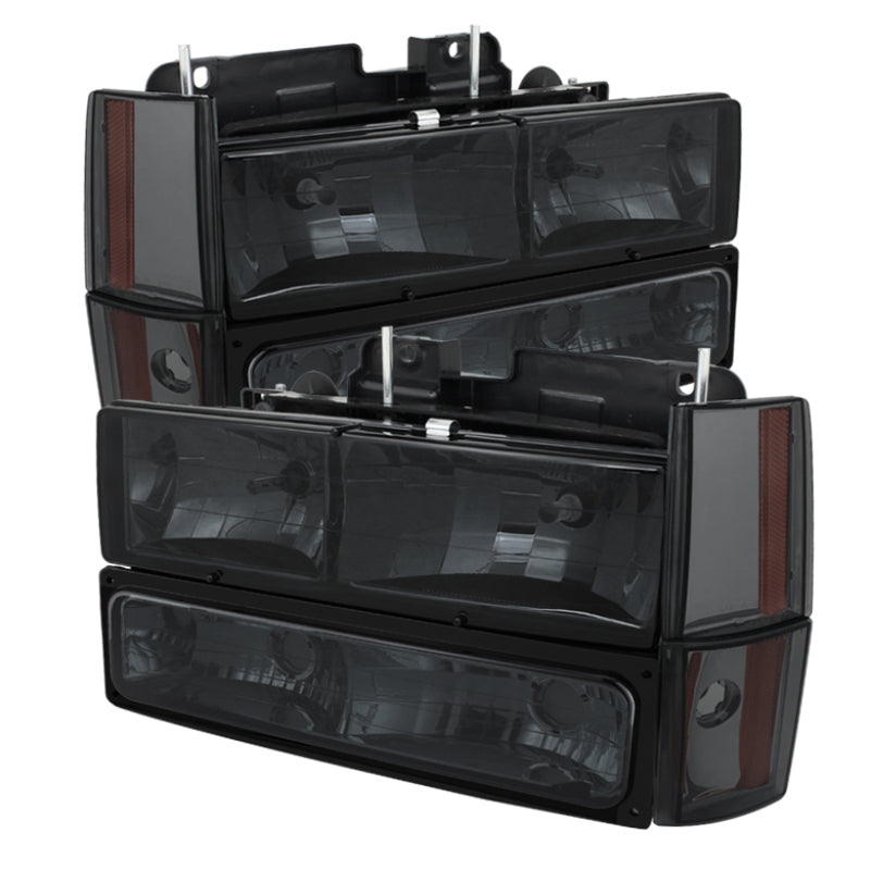 5073525 Xtune fits GMC 92-93 Yukon Crystal Headlights w/ Corner & Bumper Smoke