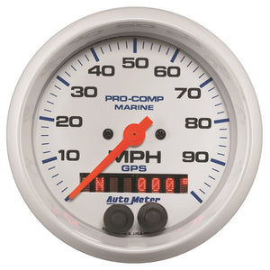 AutoMeter 200636 Gauge GPS Speedometer 3-3/8in 100 MPH Marine White Gauge