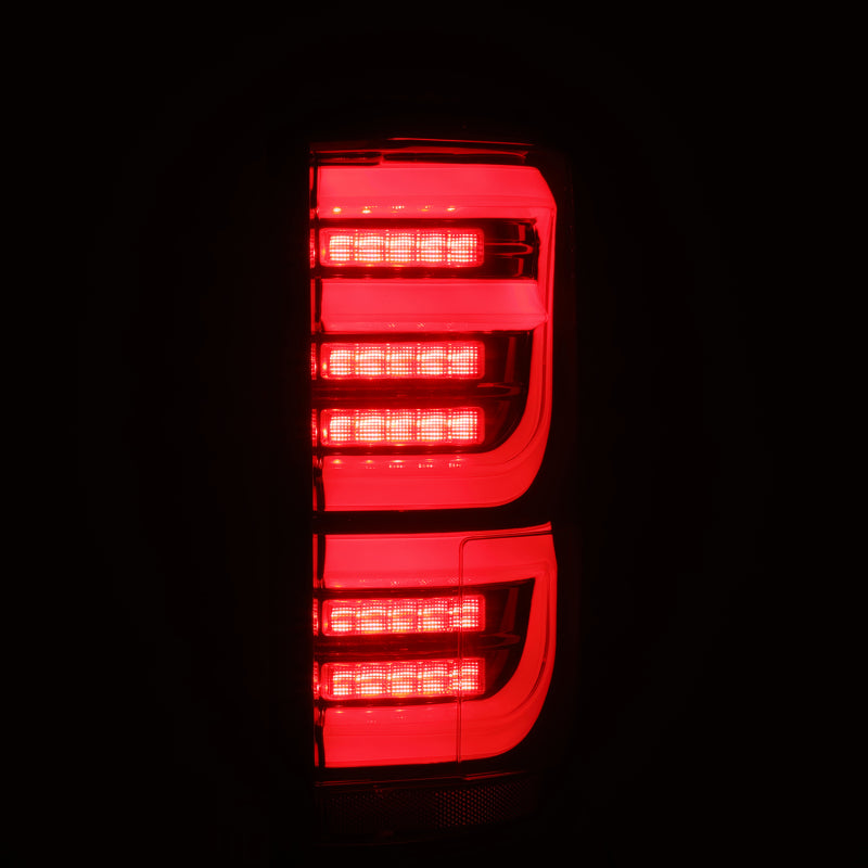 AlphaRex 652050 15-20 fits Ford F-150 Luxx LED Tail Lights (Pair) Black/Red (