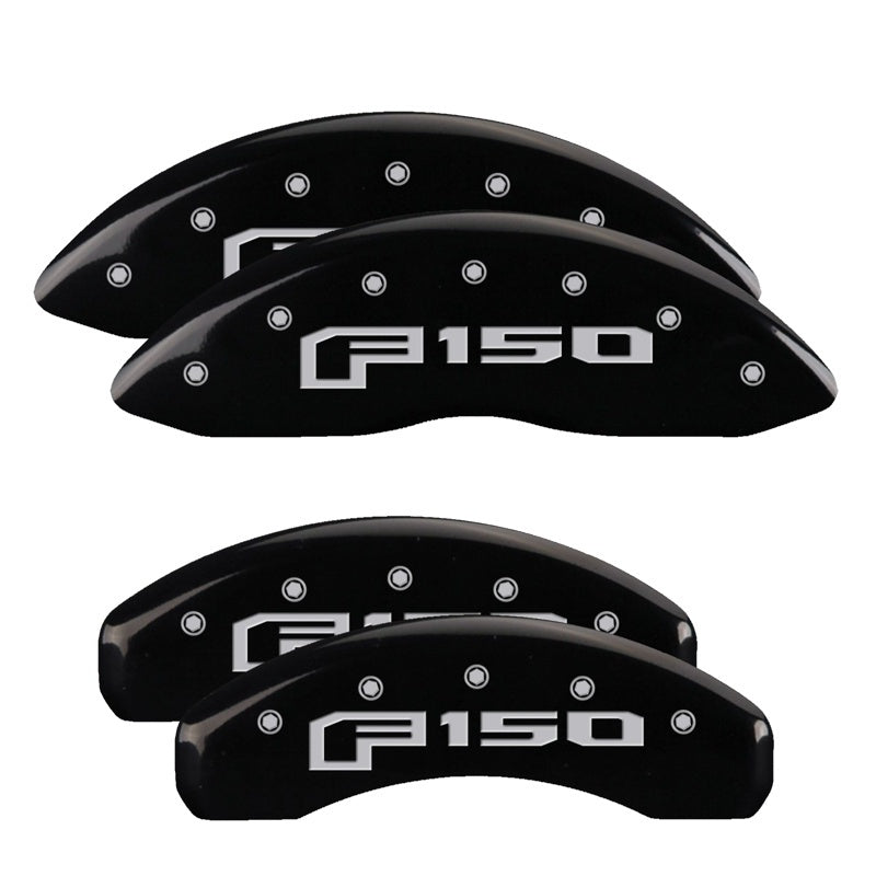 MGP 10239SF16BK 4 Caliper Covers Engraved F & R Oval Logo/fits Ford Black Finish