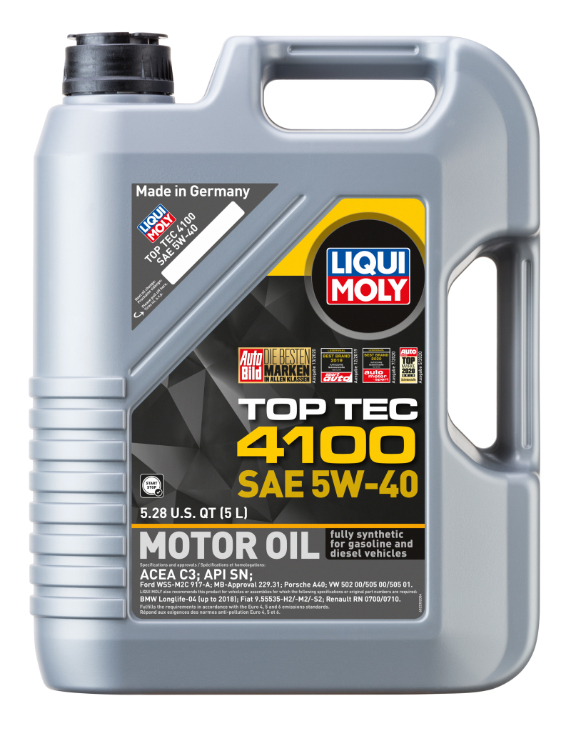 LIQUI MOLY 2330 5L Top Tec 4100 Motor Oil SAE 5W40